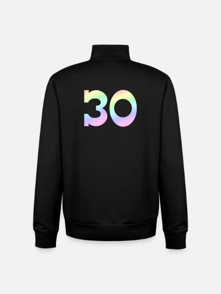 feiern, 30 pastell Verlauf - Unisex Organic Zip Sweatshirt von Stanley/Stella - Schwarz