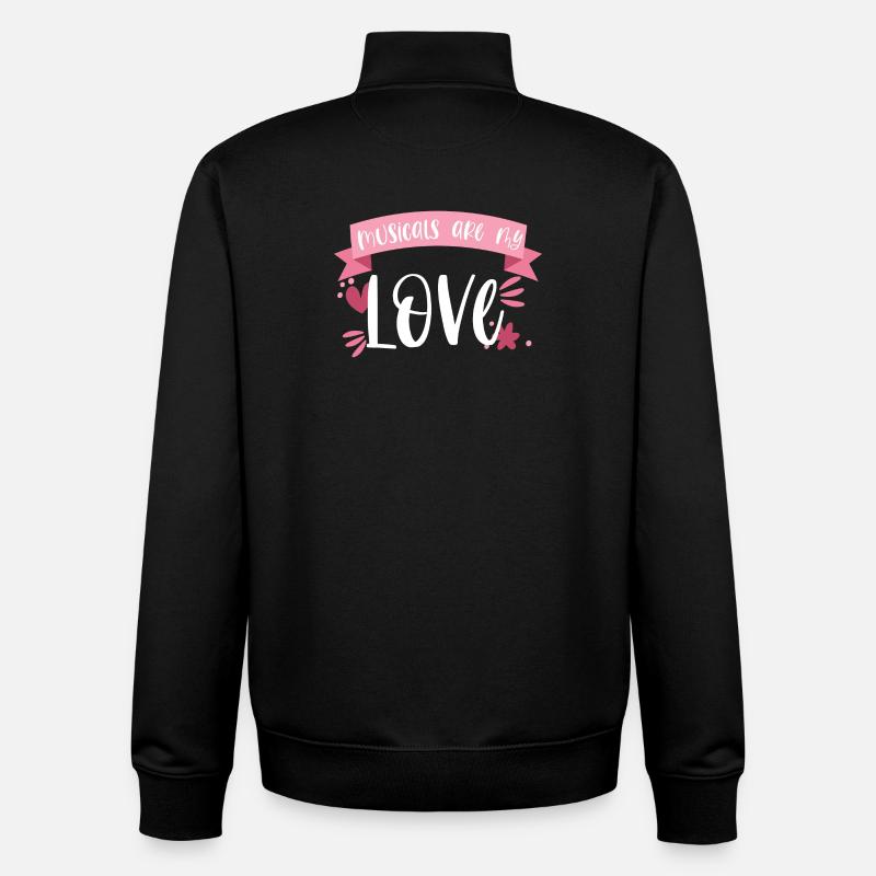 musical theater actress singing gift - Unisex Organic Zip Sweatshirt by Stanley/Stella - black