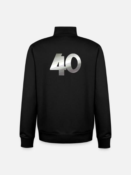 geschenk, 40 metallisch - Unisex Organic Zip Sweatshirt von Stanley/Stella - Schwarz