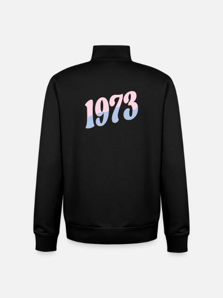 1973 Birthday Gifts Retro - Unisex Organic Zip Sweatshirt by Stanley/Stella - black