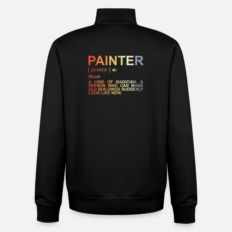 Term painter varnisher - Unisex Organic Zip Sweatshirt by Stanley/Stella - black