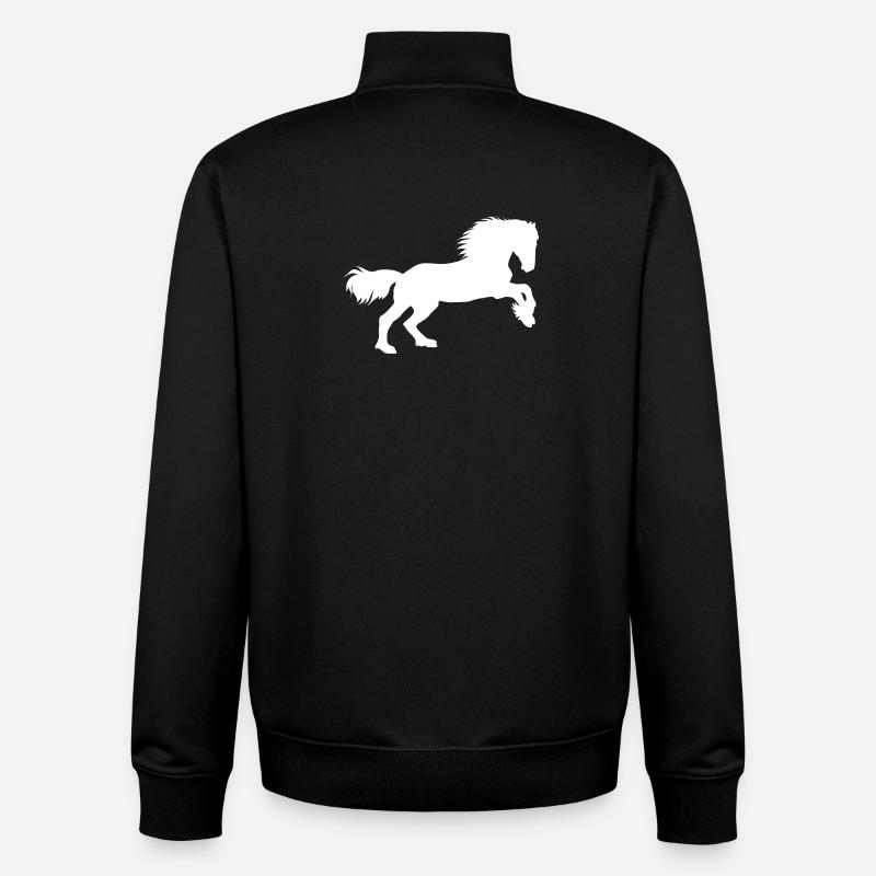 Puissance des chevaux - Sweat zippé unisexe en coton bio Stanley/Stella - noir