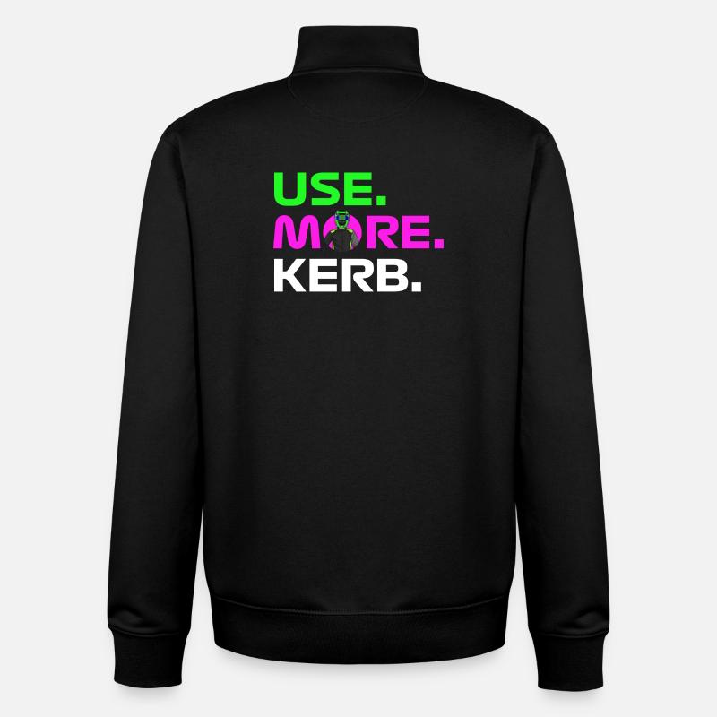 USE. MORE. KERB. - Unisex Organic Zip Sweatshirt by Stanley/Stella - black