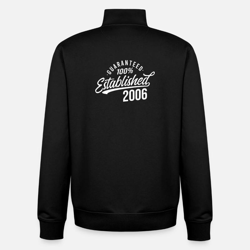 100% Established in 2006 - Unisex Organic Zip Sweatshirt von Stanley/Stella - Schwarz