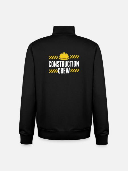 Construction Crew Safety Design - Unisex Organic Zip Sweatshirt by Stanley/Stella - black
