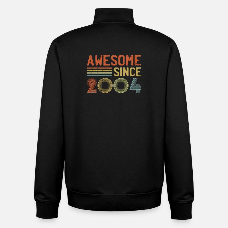 Design festif inspiré des années 2000 - Sweat zippé unisexe en coton bio Stanley/Stella - noir