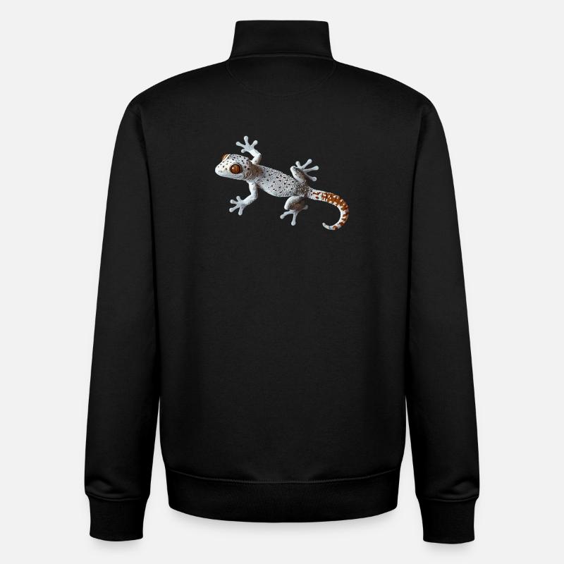 Tokay Geckos Tokay Gecko - Unisex Organic Zip Sweatshirt by Stanley/Stella - black