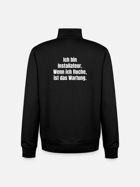 I'm Plumber Shirt - Unisex Organic Zip Sweatshirt by Stanley/Stella - black