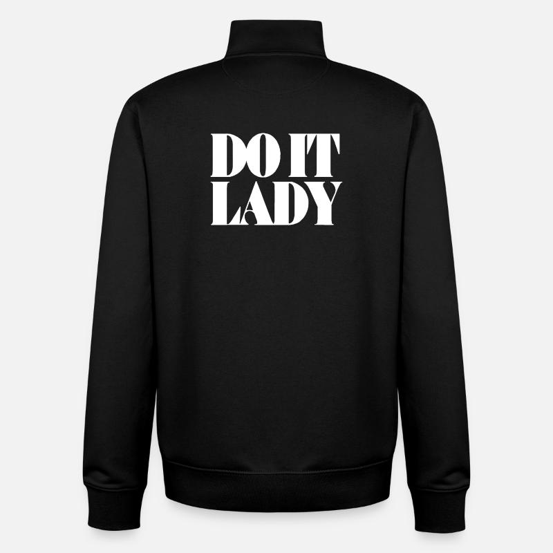 do it lady - weiß - Unisex Organic Zip Sweatshirt von Stanley/Stella - Schwarz