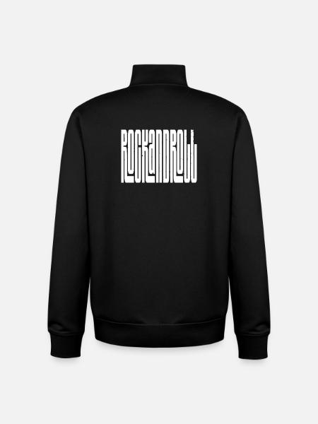 rock and roll bold logo design - Unisex Organic Zip Sweatshirt by Stanley/Stella - black