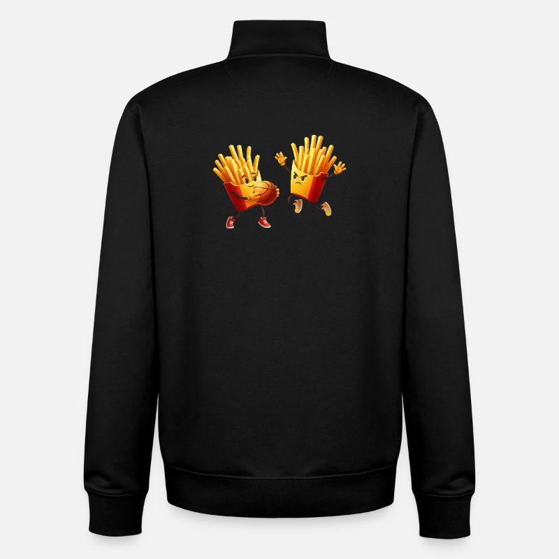 Frites Joueur de fast-food Basket - Sweat zippé unisexe en coton bio Stanley/Stella - noir
