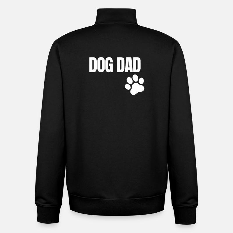 Dog Dad – Hunde Design - Sweat zippé unisexe en coton bio Stanley/Stella - noir