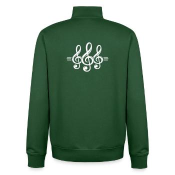 Symbole clé - Sweat zippé unisexe en coton bio Stanley/Stella - vert bouteille - Dos - AI Model Male 185 dark (185cm)