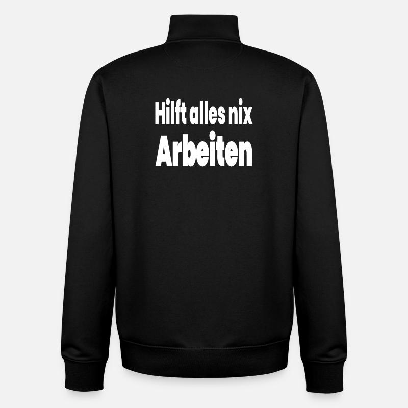 Arbeiten - Unisex Organic Zip Sweatshirt von Stanley/Stella - Schwarz