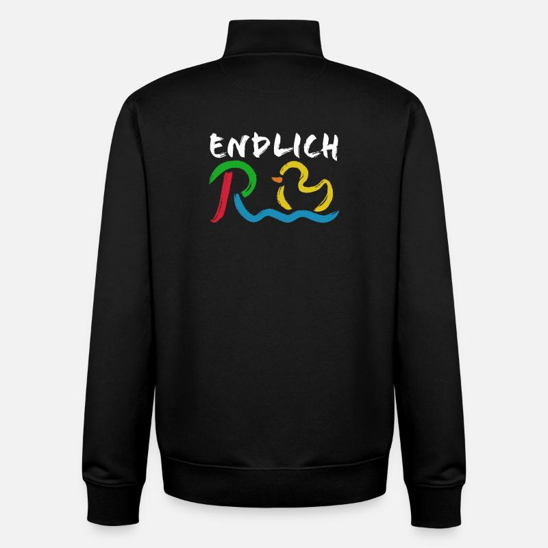 Finally Pension - Retirement - Pension - Unisex Organic Zip Sweatshirt by Stanley/Stella - black