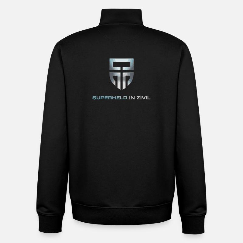 Superheld In Zivil Superhero Superhelden Kostüm - Unisex Organic Zip Sweatshirt von Stanley/Stella - Schwarz