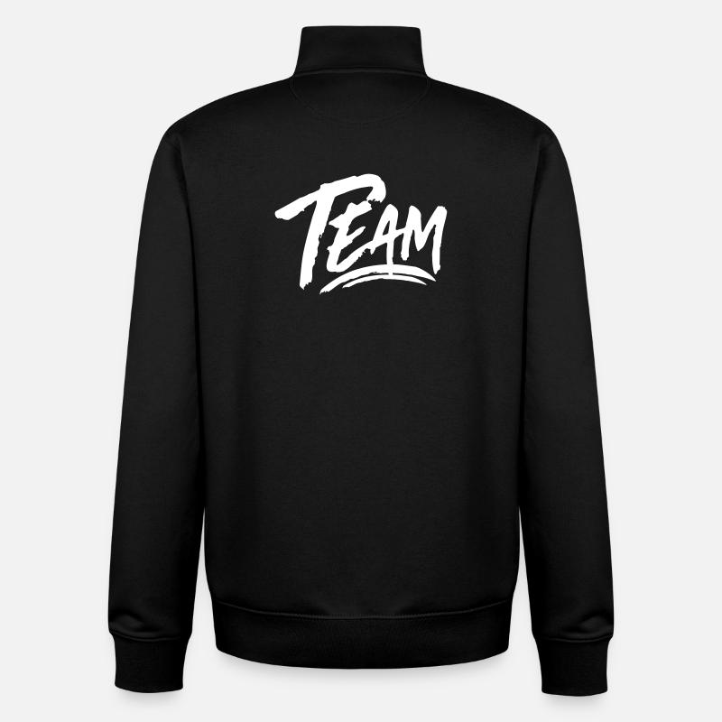 Équipe - Sweat zippé unisexe en coton bio Stanley/Stella - noir