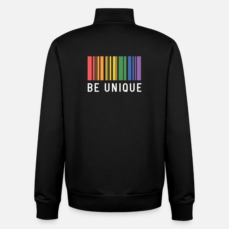 LGBT-Pride-Monat – Sei einzigartig - Unisex Organic Zip Sweatshirt von Stanley/Stella - Schwarz