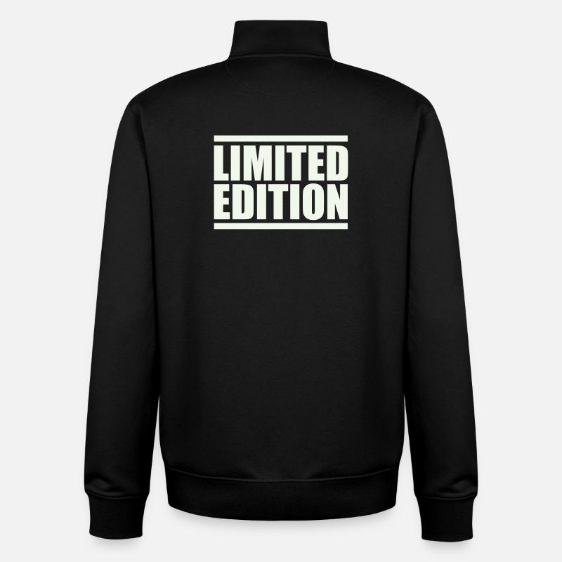 Édition limitée en majuscules - Sweat zippé unisexe en coton bio Stanley/Stella - noir