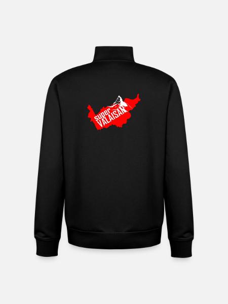 Super Valaisan des Alpes - Sweat zippé unisexe en coton bio Stanley/Stella - noir