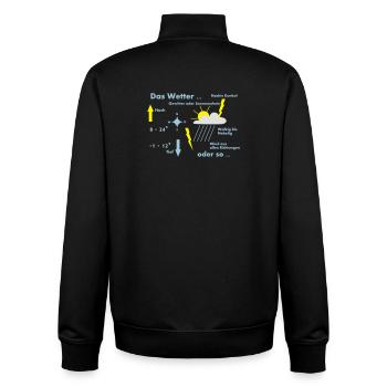 wetter wetterkarte europa - Unisex Organic Zip Sweatshirt von Stanley/Stella - Schwarz - Hinten - AI Model Male 185 light (185cm)