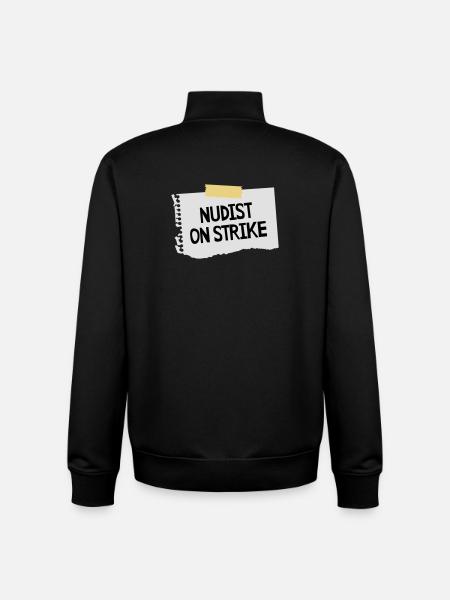 Nudist on strike - Unisex Organic Zip Sweatshirt von Stanley/Stella - Schwarz