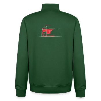 racing legend cars auto symbol red sportscar - Unisex Organic Zip Sweatshirt von Stanley/Stella - Flaschengrün - Hinten - AI Model Male 185 dark (185cm)
