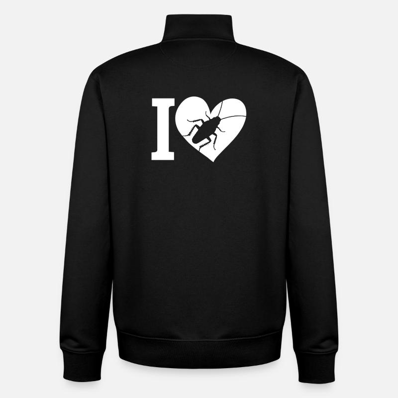 insecte cafard - Sweat zippé unisexe en coton bio Stanley/Stella - noir