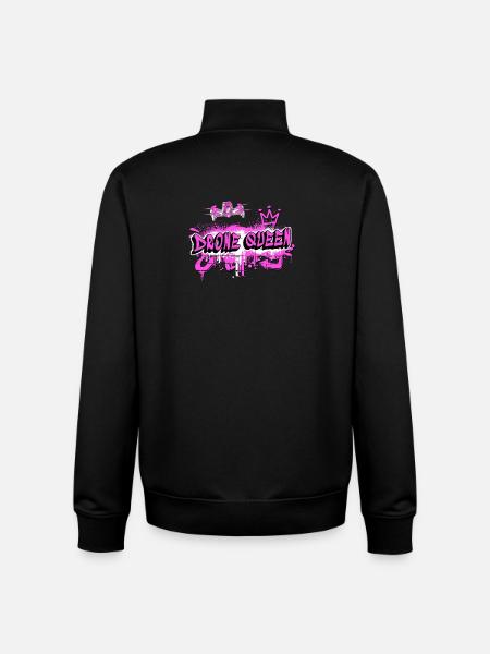 Design Reine Drones - Sweat zippé unisexe en coton bio Stanley/Stella - noir