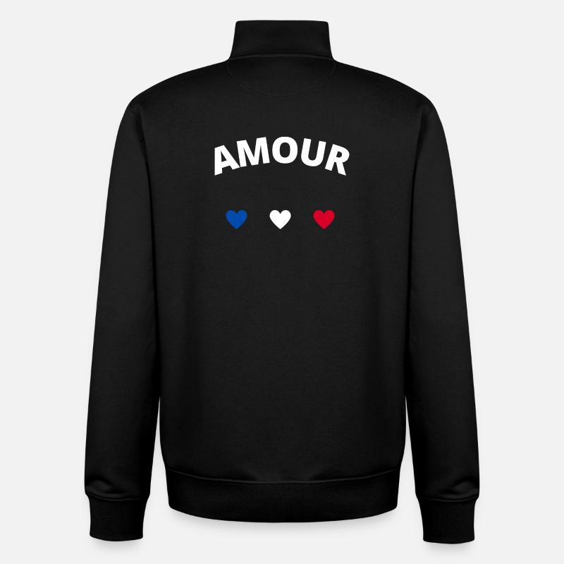 Liebe - Unisex Organic Zip Sweatshirt von Stanley/Stella - Schwarz