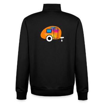 Caravan Wohnwagen Palmen Verlauf Camper Sommer Fun - Unisex Organic Zip Sweatshirt von Stanley/Stella - Schwarz - Hinten - AI Model Male 185 light (185cm)