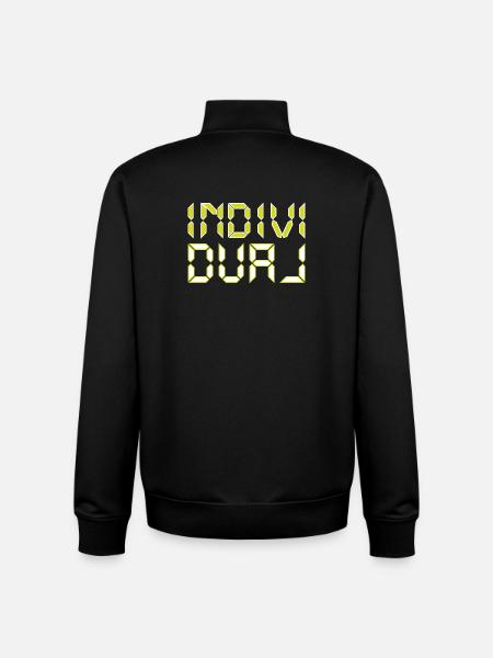 Individual - Neon-Digitalschrift - Unisex Organic Zip Sweatshirt von Stanley/Stella - Schwarz