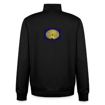 Golden Peacock - Unisex Organic Zip Sweatshirt by Stanley/Stella - black - Back - AI Model Male 185 light (185cm)