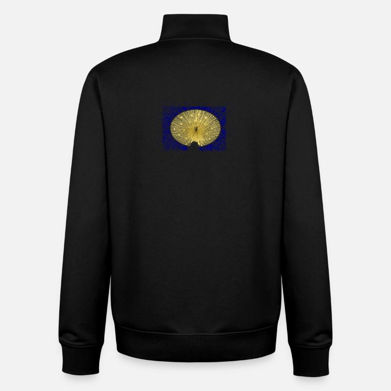 Paon d'or - Sweat zippé unisexe en coton bio Stanley/Stella - noir