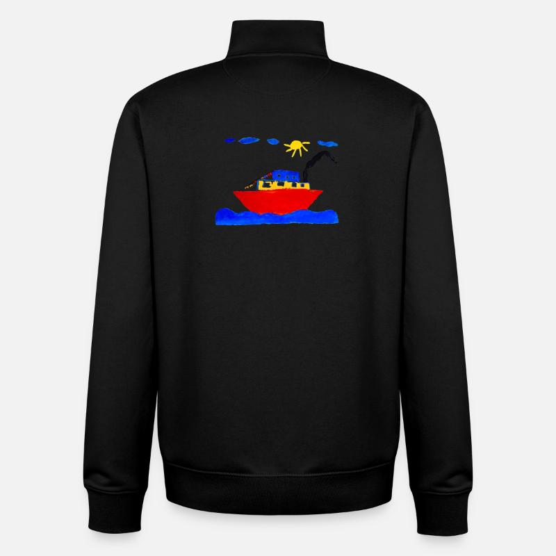 Feriendampfer - Unisex Organic Zip Sweatshirt von Stanley/Stella - Schwarz