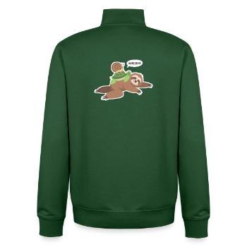 Faultier Schildkröte Schnecke - Unisex Organic Zip Sweatshirt von Stanley/Stella - Flaschengrün - Hinten - AI Model Male 185 dark (185cm)