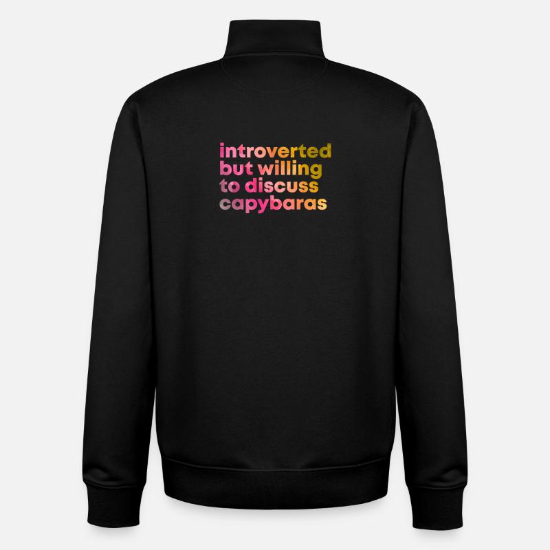Capybara - Unisex Organic Zip Sweatshirt by Stanley/Stella - black