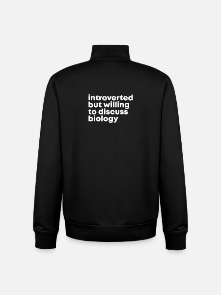 Biology Biology Biology - Unisex Organic Zip Sweatshirt by Stanley/Stella - black
