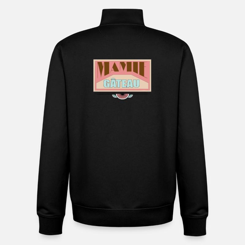 Oma-Kuchen - Unisex Organic Zip Sweatshirt von Stanley/Stella - Schwarz