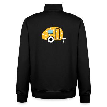 Caravan Egg Points Caravan Dots Camper Camping - Sweat zippé unisexe en coton bio Stanley/Stella - noir - Dos - AI Model Male 185 light (185cm)