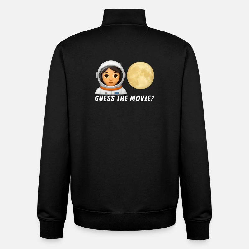 Weltraum-Explorer mit Mondbild - Unisex Organic Zip Sweatshirt von Stanley/Stella - Schwarz