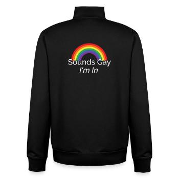 Vivid Rainbow Pride Design - Unisex Organic Zip Sweatshirt by Stanley/Stella - black - Back - AI Model Male 185 light (185cm)