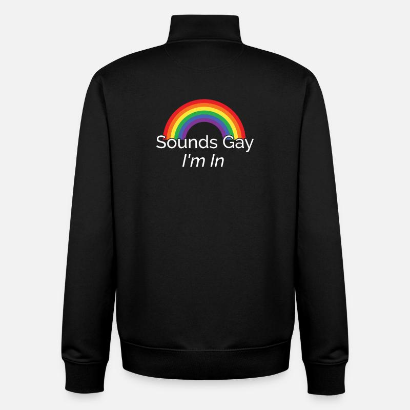 Lebendiges Regenbogen-Pride-Design - Unisex Organic Zip Sweatshirt von Stanley/Stella - Schwarz