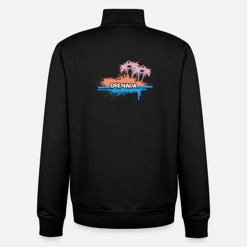 Cadeau pour la Grenade - Sweat zippé unisexe en coton bio Stanley/Stella - noir