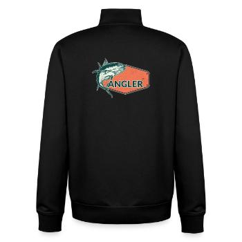 Angler Fish USA Design Orange - Sweat zippé unisexe en coton bio Stanley/Stella - noir - Dos - AI Model Male 185 light (185cm)