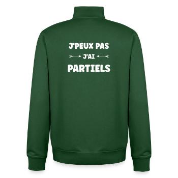 I Partial Tee Student - Unisex Organic Zip Sweatshirt by Stanley/Stella - bottle green - Back - AI Model Male 185 dark (185cm)