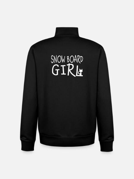 Snowboard Fille - Sweat zippé unisexe en coton bio Stanley/Stella - noir