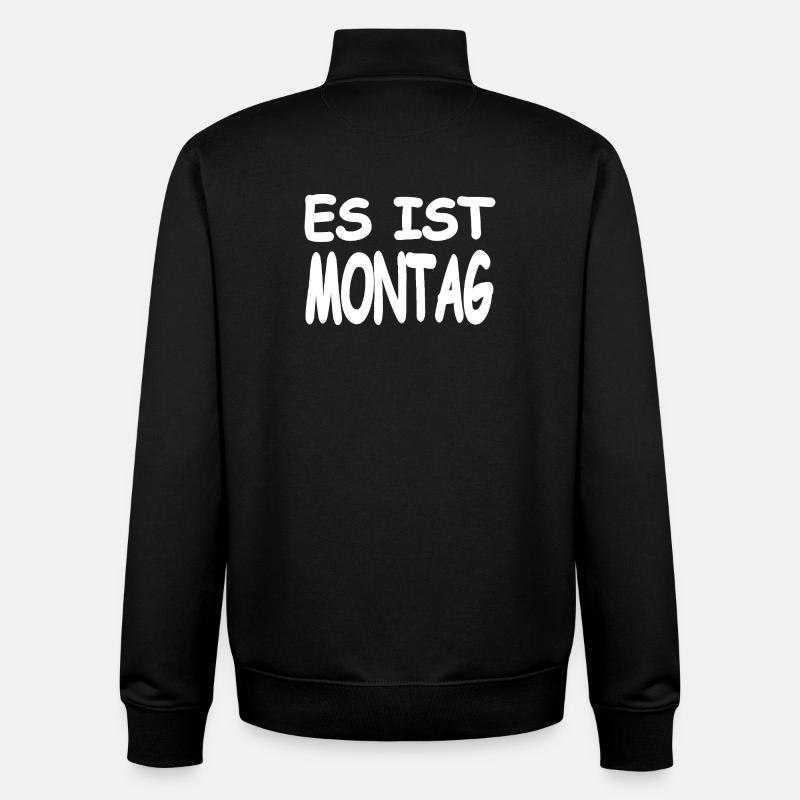 Lundi - Sweat zippé unisexe en coton bio Stanley/Stella - noir