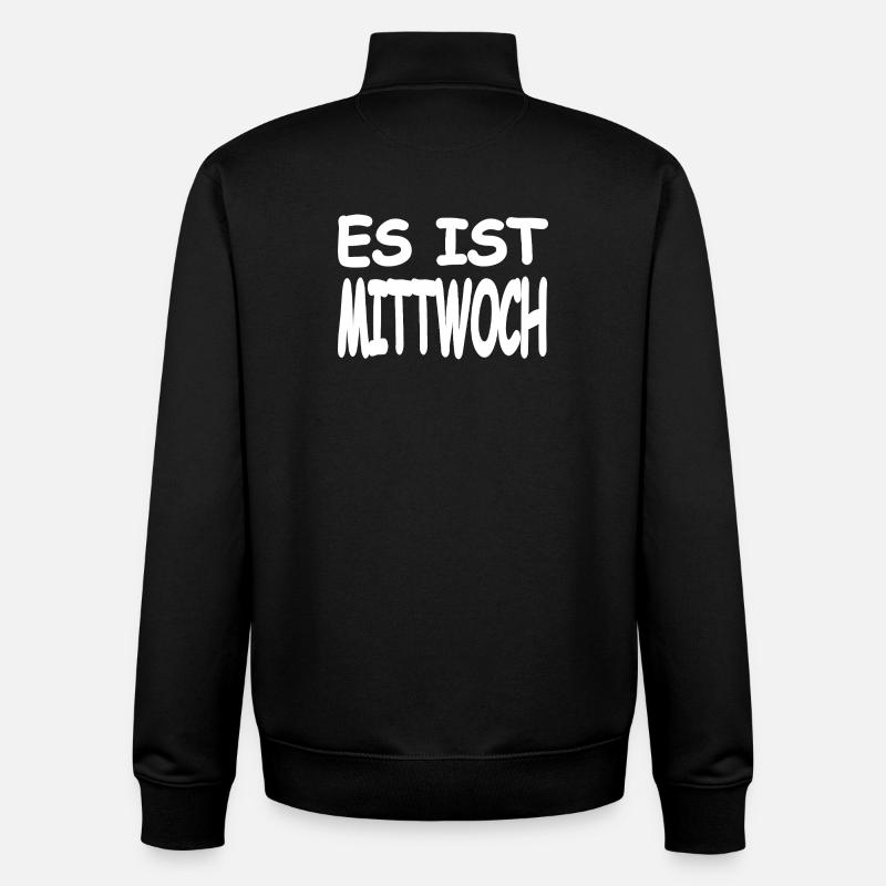 Mercredi - Sweat zippé unisexe en coton bio Stanley/Stella - noir