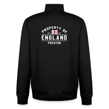 England Immobilien Preston Logo - Unisex Organic Zip Sweatshirt von Stanley/Stella - Schwarz - Hinten - AI Model Male 185 light (185cm)